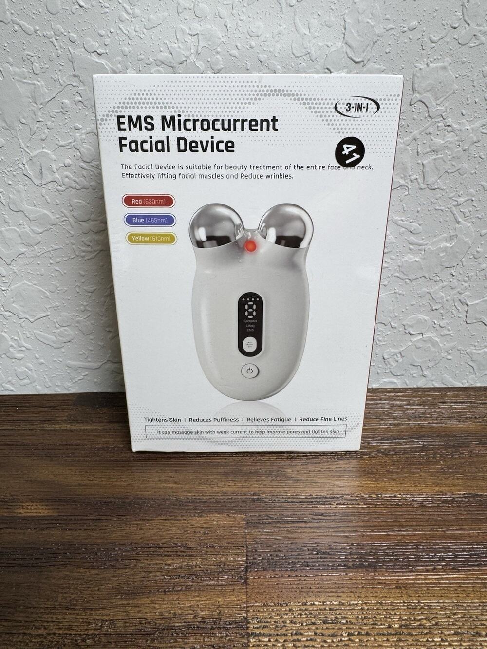 EMS Microcurrent Facial Device Red Light Skin Tightening Face Lift Massager NIB
